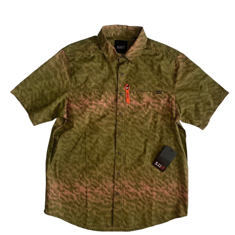5.11 Tactical Men's Size S Wyatt Trout Snap Button Short Sleeve Shirt Brand New